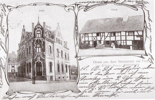 Das alte und neue Restaurant zur Post 1904.