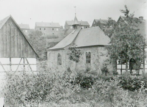 Klusenkapelle mit Zechenhäusern Langenbrahm („Klein Mexiko“) um 1900.